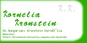 kornelia kronstein business card